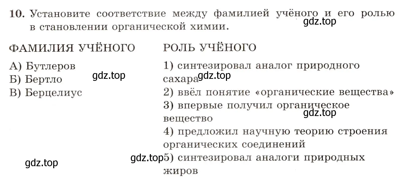 Условие номер 10 (страница 12) гдз по химии 10 класс Габриелян, Лысова, проверочные и контрольные работы