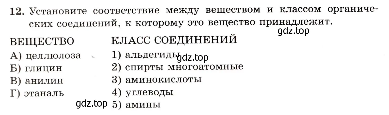 Условие номер 12 (страница 142) гдз по химии 10 класс Габриелян, Лысова, проверочные и контрольные работы