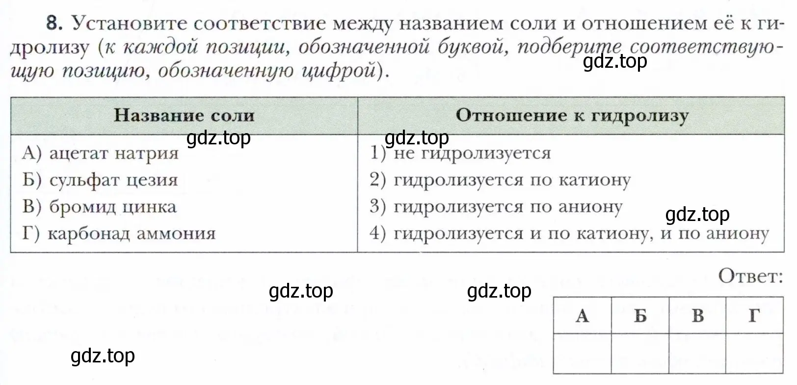 Условие номер 8 (страница 127) гдз по химии 11 класс Кузнецова, Левкин, учебник