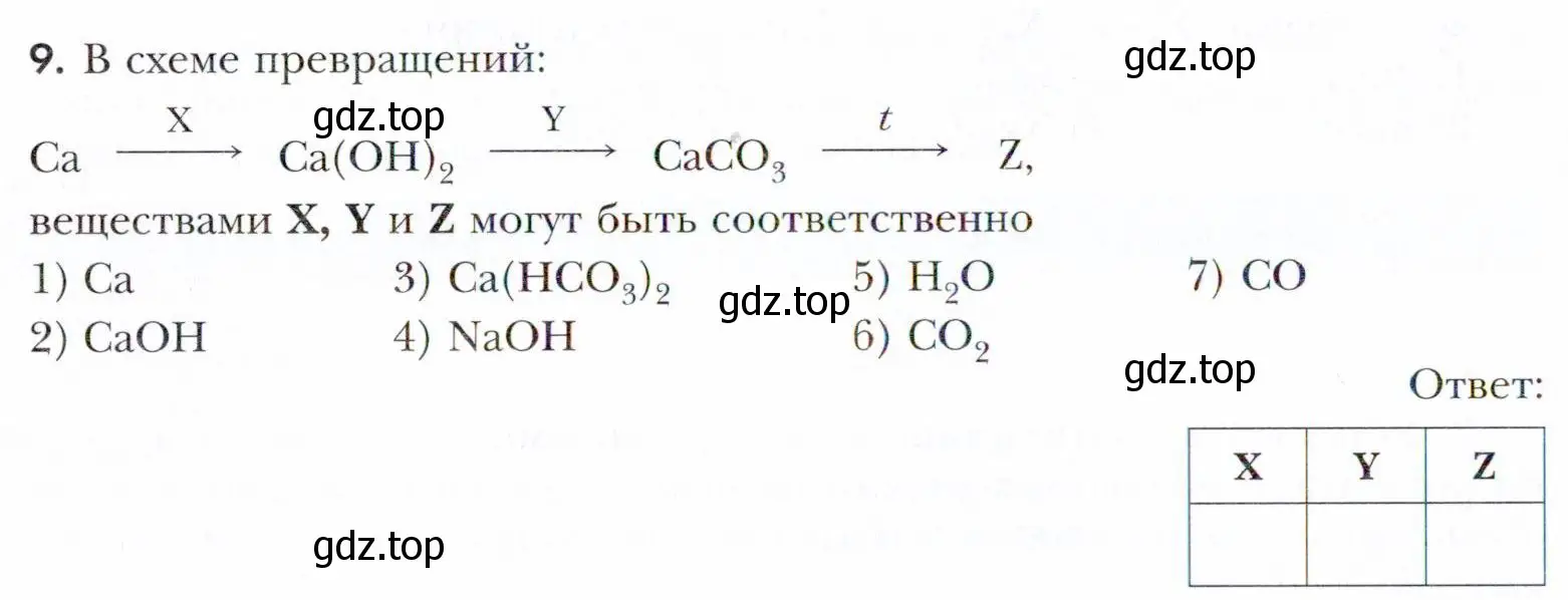 Условие номер 9 (страница 202) гдз по химии 11 класс Кузнецова, Левкин, учебник