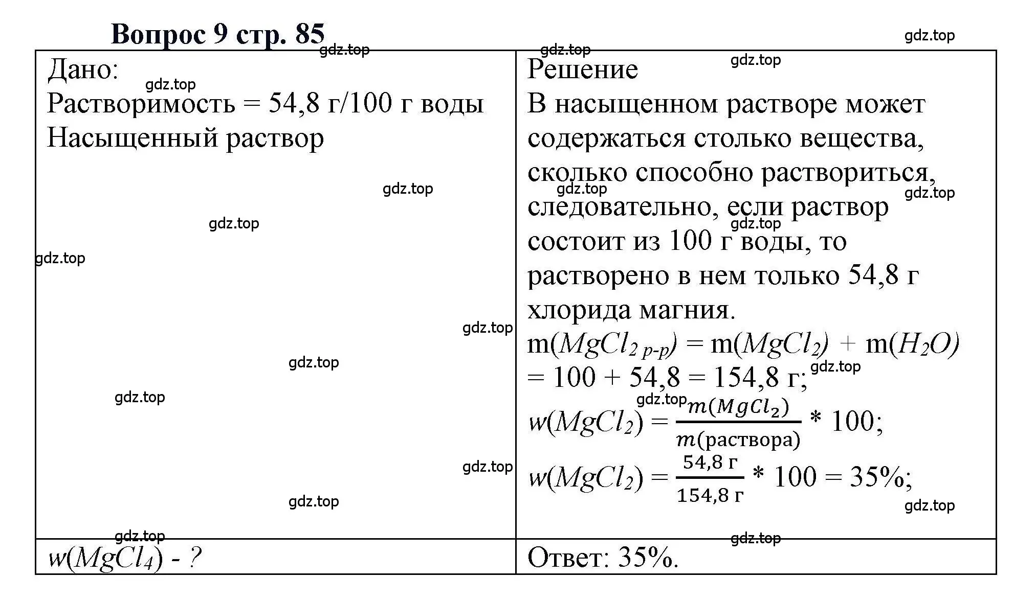 Решение номер 9 (страница 85) гдз по химии 11 класс Кузнецова, Левкин, учебник