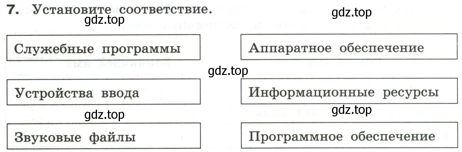 Условие номер 7 (страница 11) гдз по информатике 6 класс Босова, Босова, самостоятельные и контрольные работы