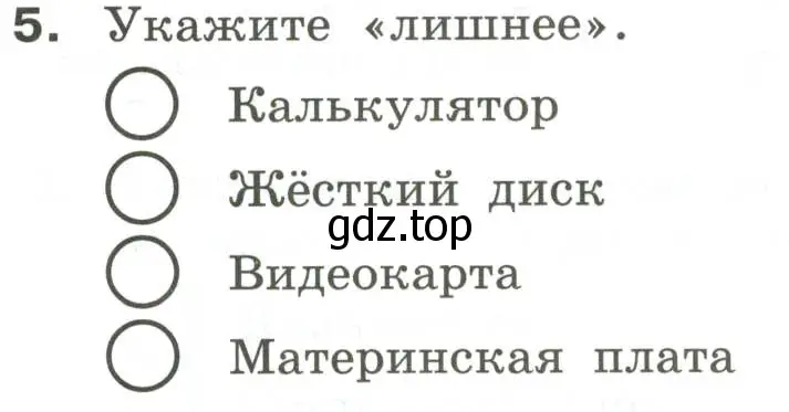 Условие номер 5 (страница 13) гдз по информатике 6 класс Босова, Босова, самостоятельные и контрольные работы