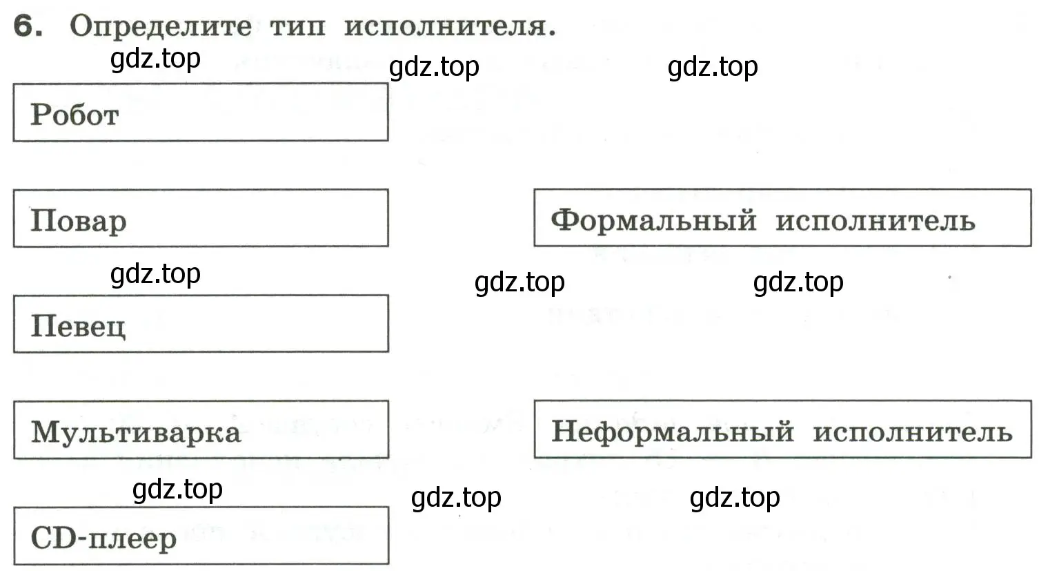 Условие номер 6 (страница 43) гдз по информатике 6 класс Босова, Босова, самостоятельные и контрольные работы