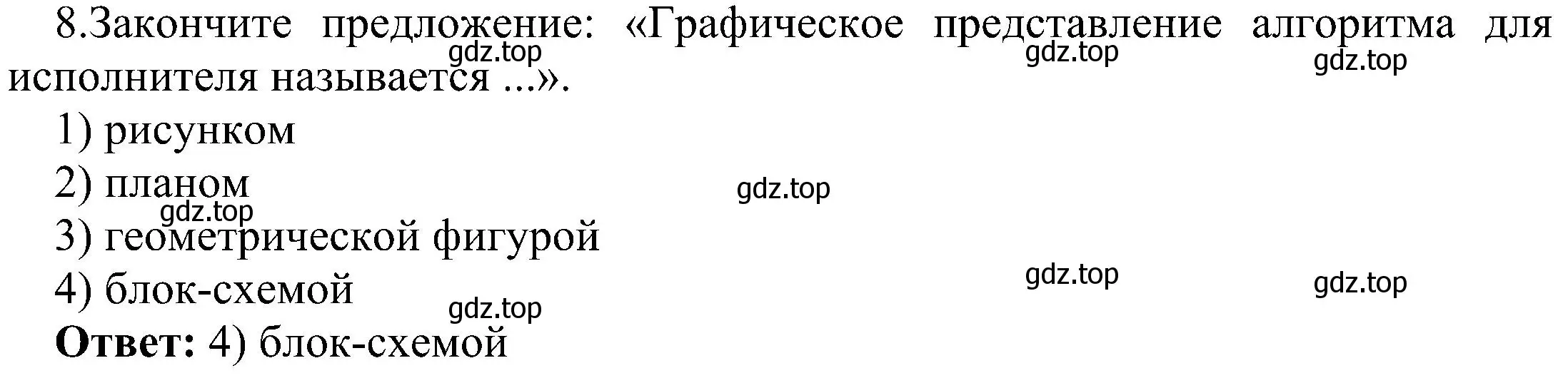 Решение номер 8 (страница 43) гдз по информатике 6 класс Босова, Босова, самостоятельные и контрольные работы