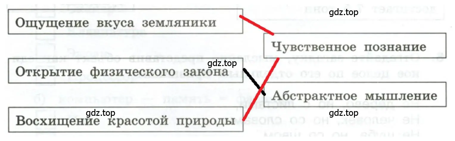 Установить соответствие Абстрактное мышление Чувственное познание Открытие физического закона