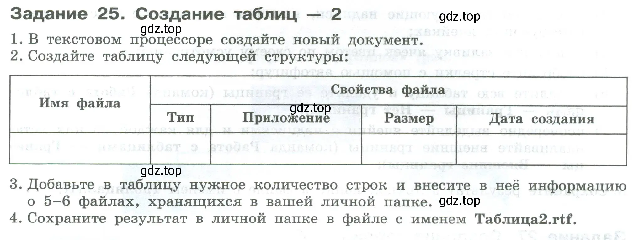 Условие  Задание 25 (страница 67) гдз по информатике 7-9 класс Босова, Босова, практикум