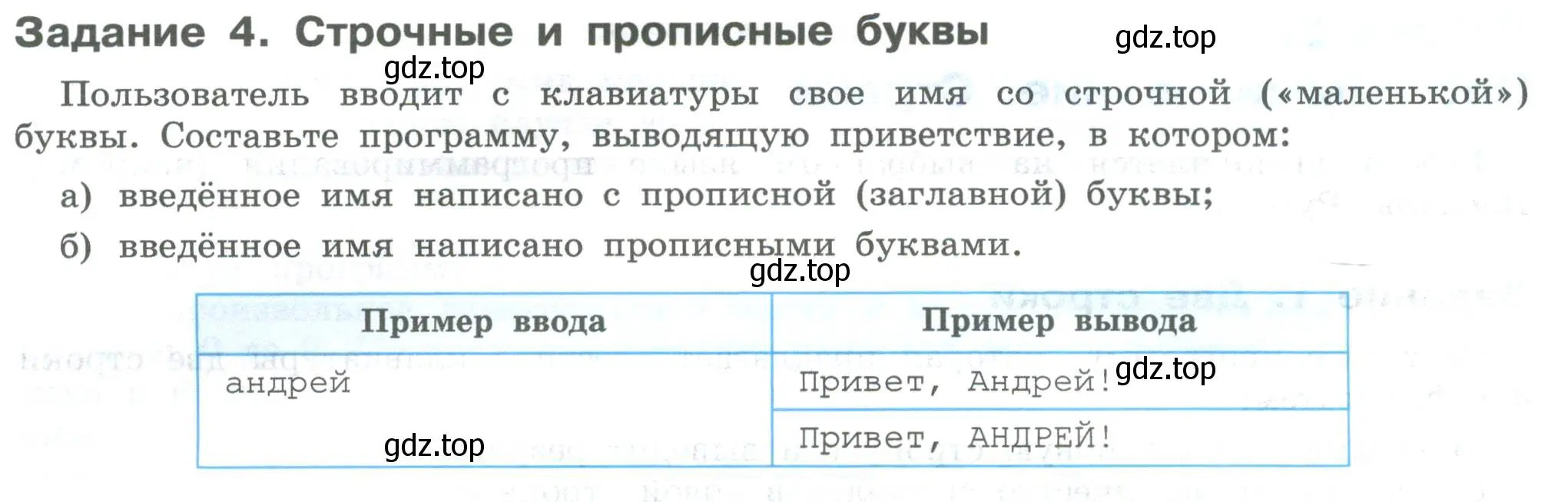 Условие  Задание 4 (страница 126) гдз по информатике 7-9 класс Босова, Босова, практикум