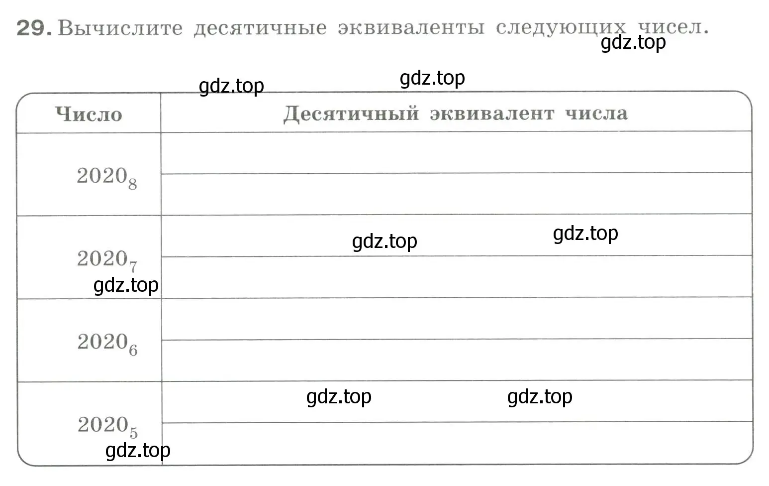 Условие номер 29 (страница 21) гдз по информатике 8 класс Босова, Босова, рабочая тетрадь 1 часть