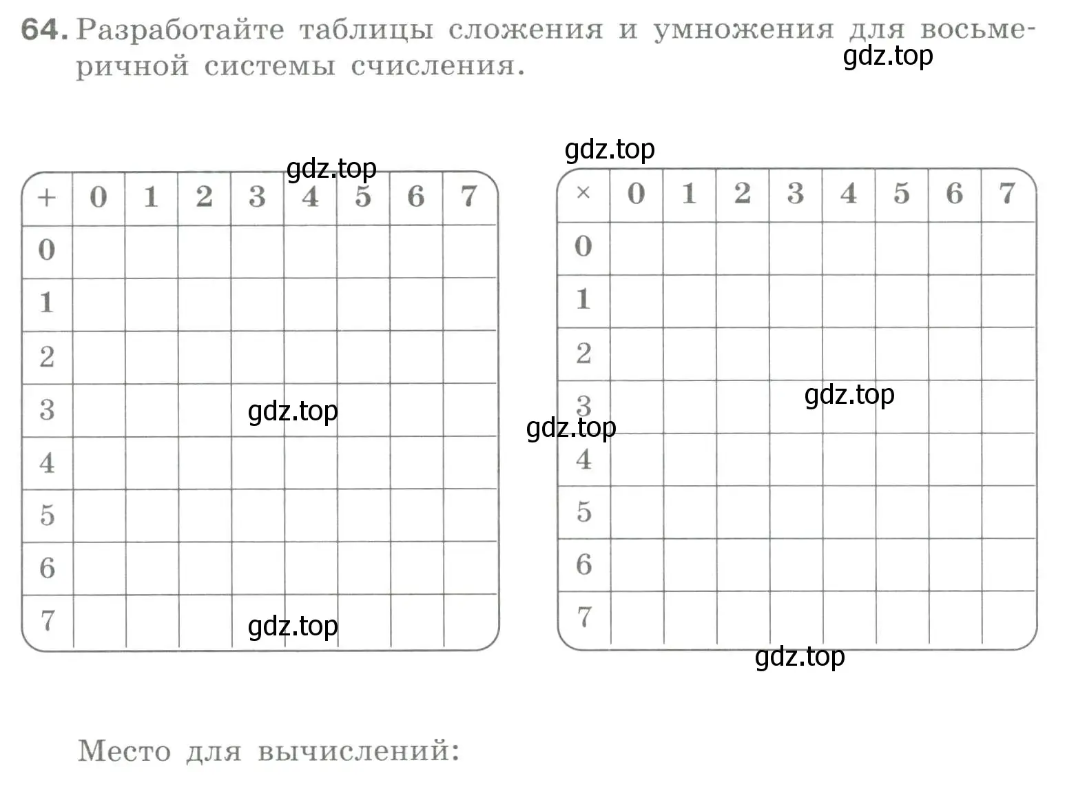 Условие номер 64 (страница 41) гдз по информатике 8 класс Босова, Босова, рабочая тетрадь 1 часть