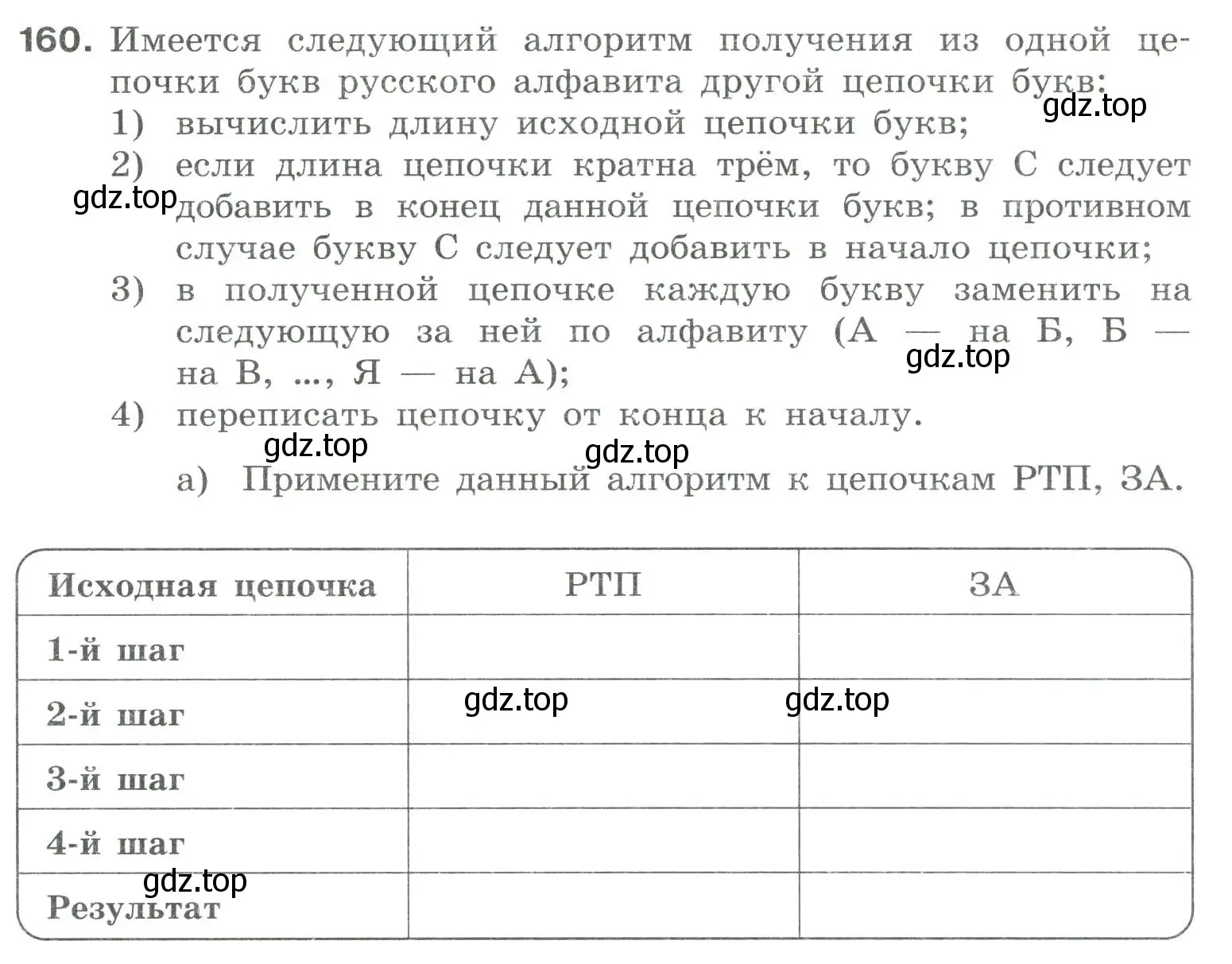 Условие номер 160 (страница 15) гдз по информатике 8 класс Босова, Босова, рабочая тетрадь 2 часть