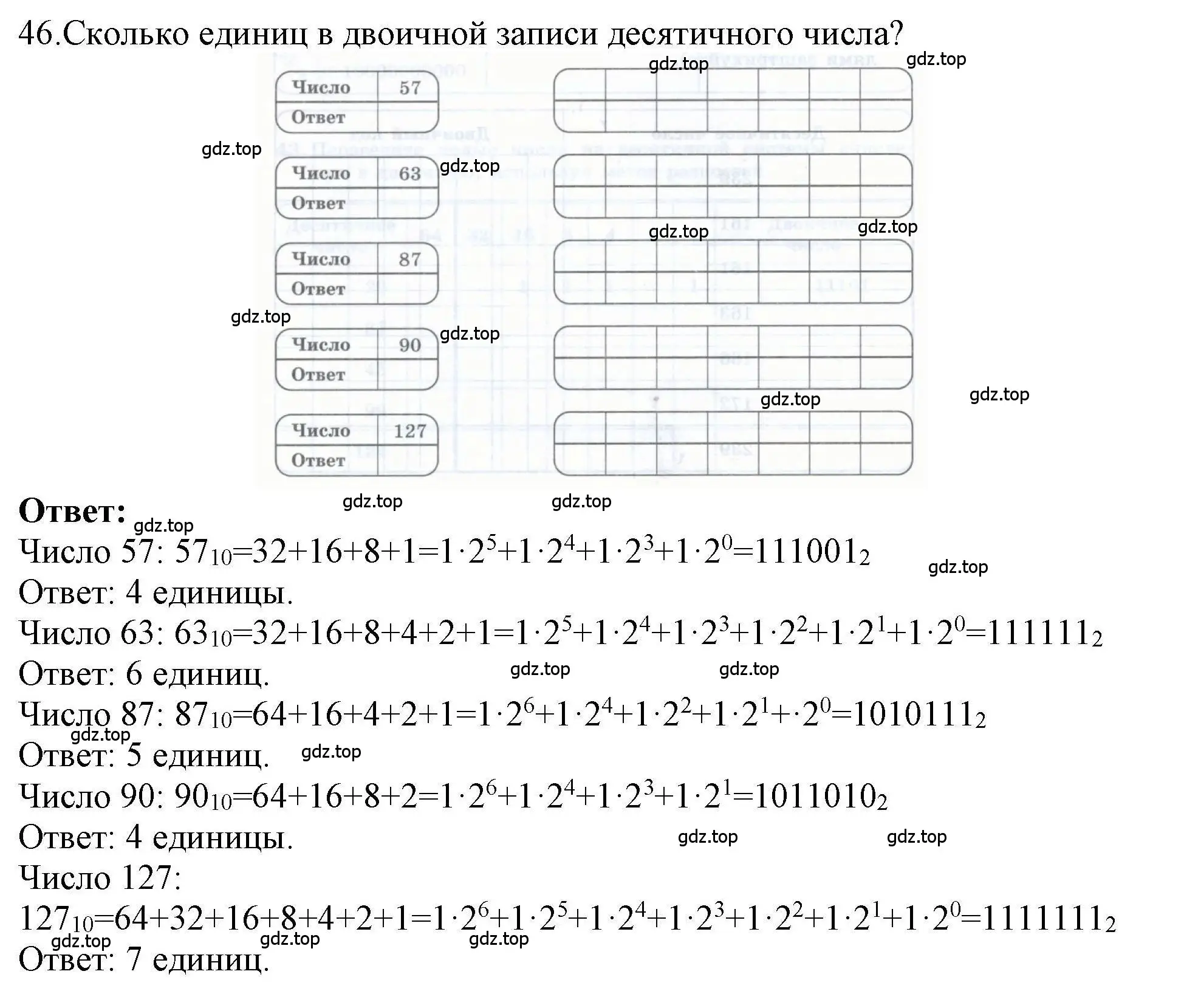 Решение номер 46 (страница 30) гдз по информатике 8 класс Босова, Босова, рабочая тетрадь 1 часть