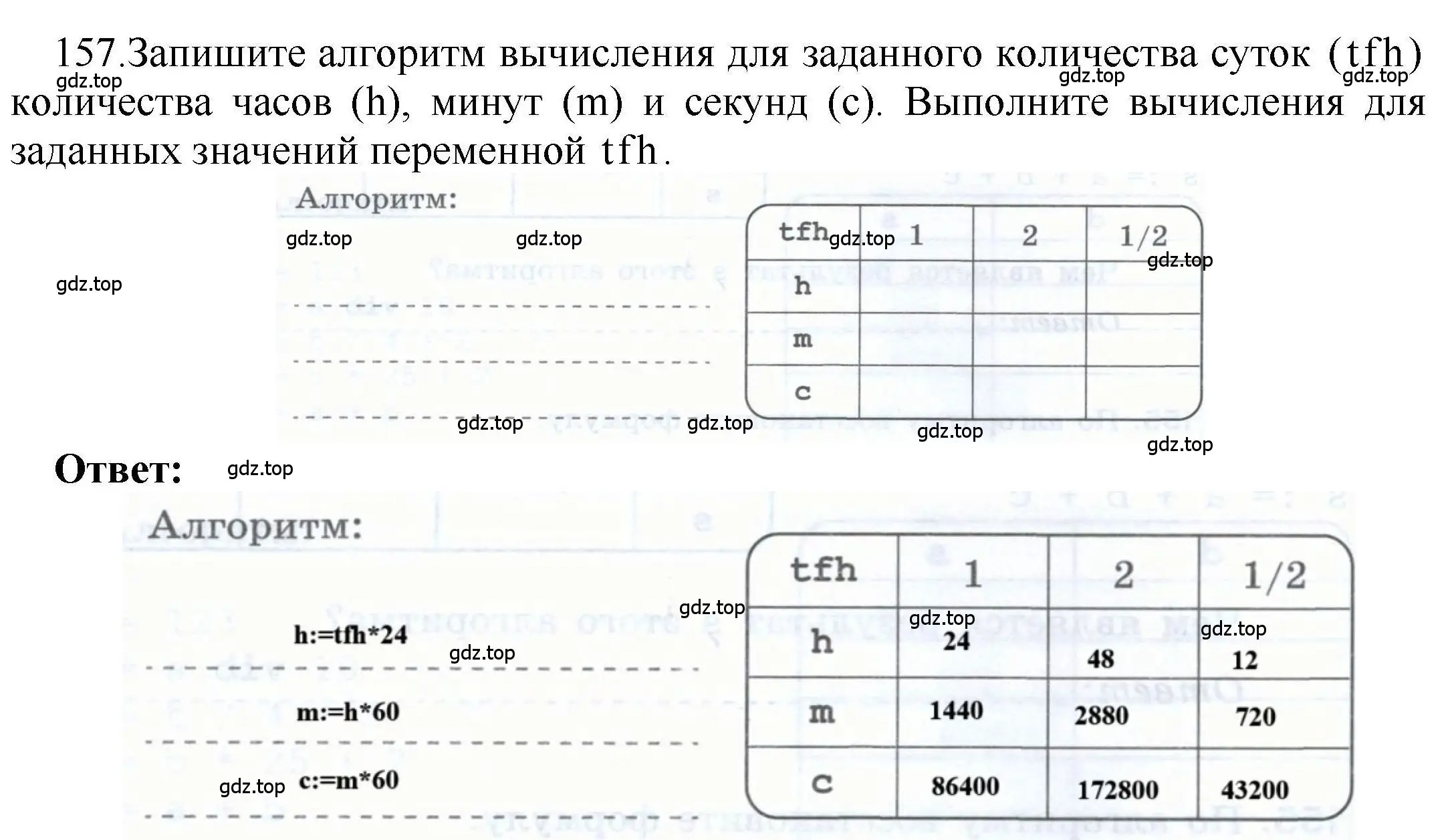 Решение номер 157 (страница 14) гдз по информатике 8 класс Босова, Босова, рабочая тетрадь 2 часть