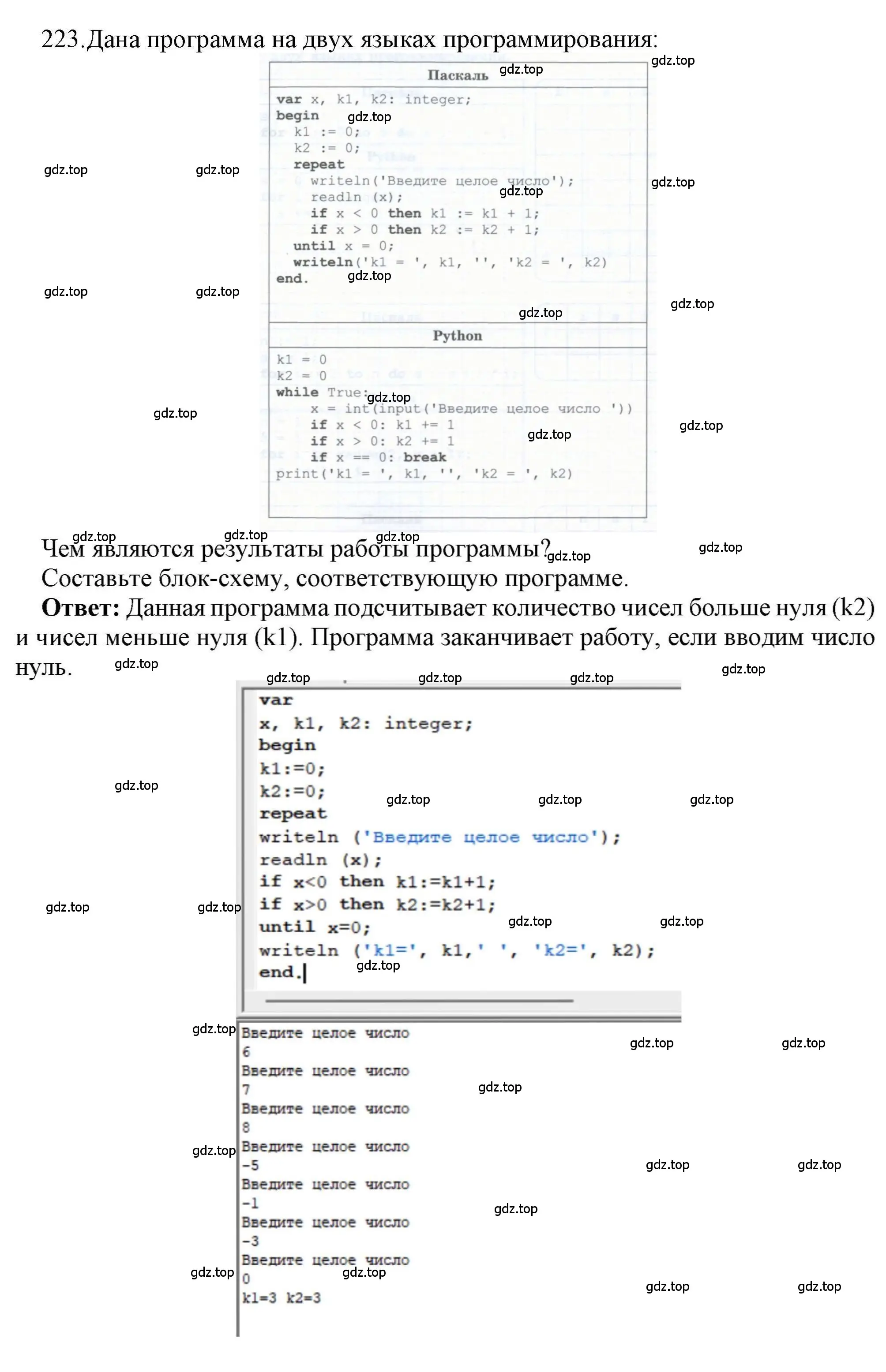 Решение номер 223 (страница 81) гдз по информатике 8 класс Босова, Босова, рабочая тетрадь 2 часть