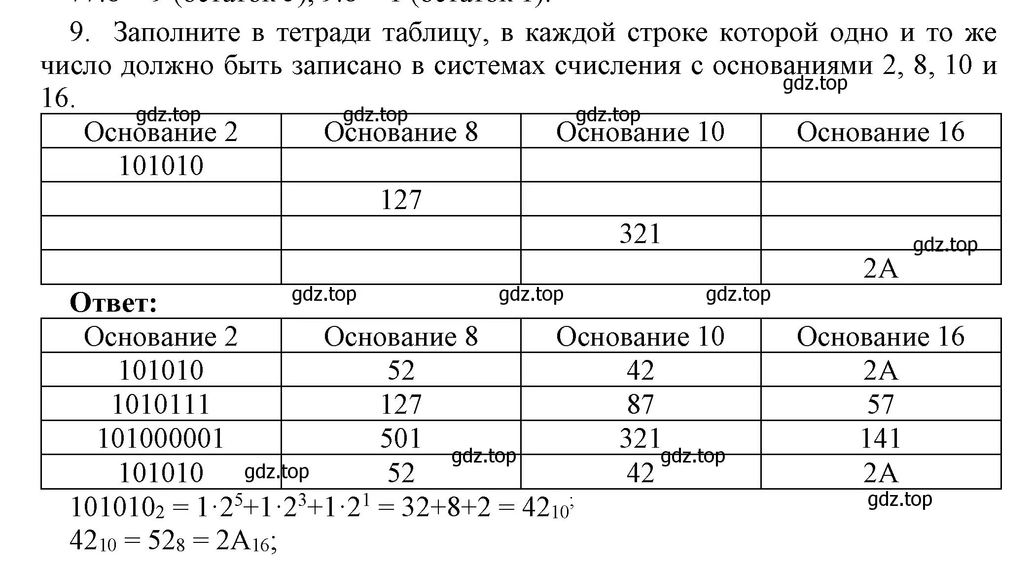 Решение номер 9 (страница 29) гдз по информатике 8 класс Босова, Босова, учебник