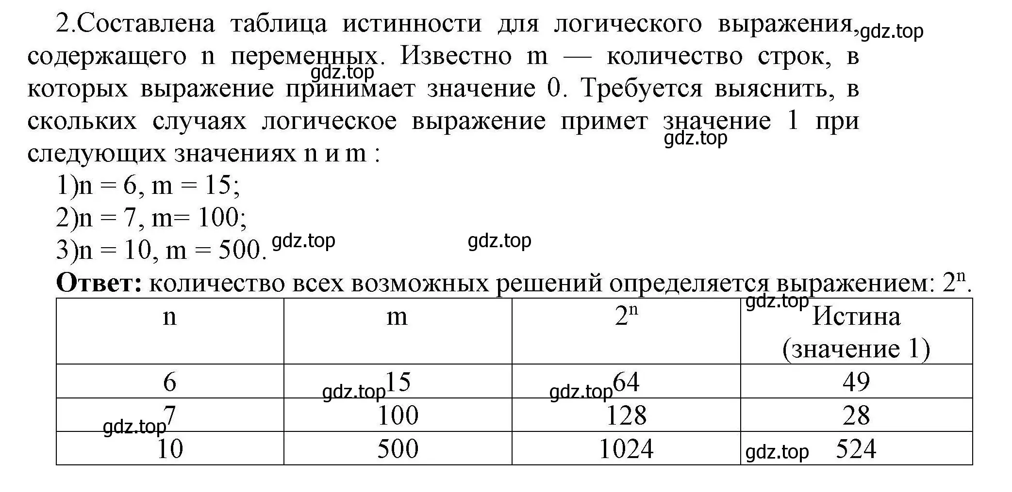 Решение номер 2 (страница 195) гдз по информатике 10 класс Босова, Босова, учебник