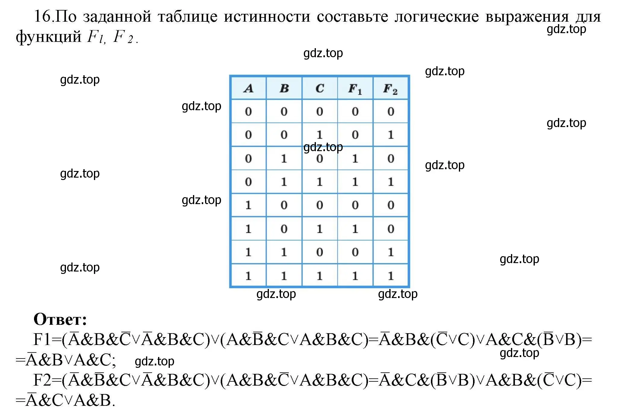 Решение номер 16 (страница 208) гдз по информатике 10 класс Босова, Босова, учебник