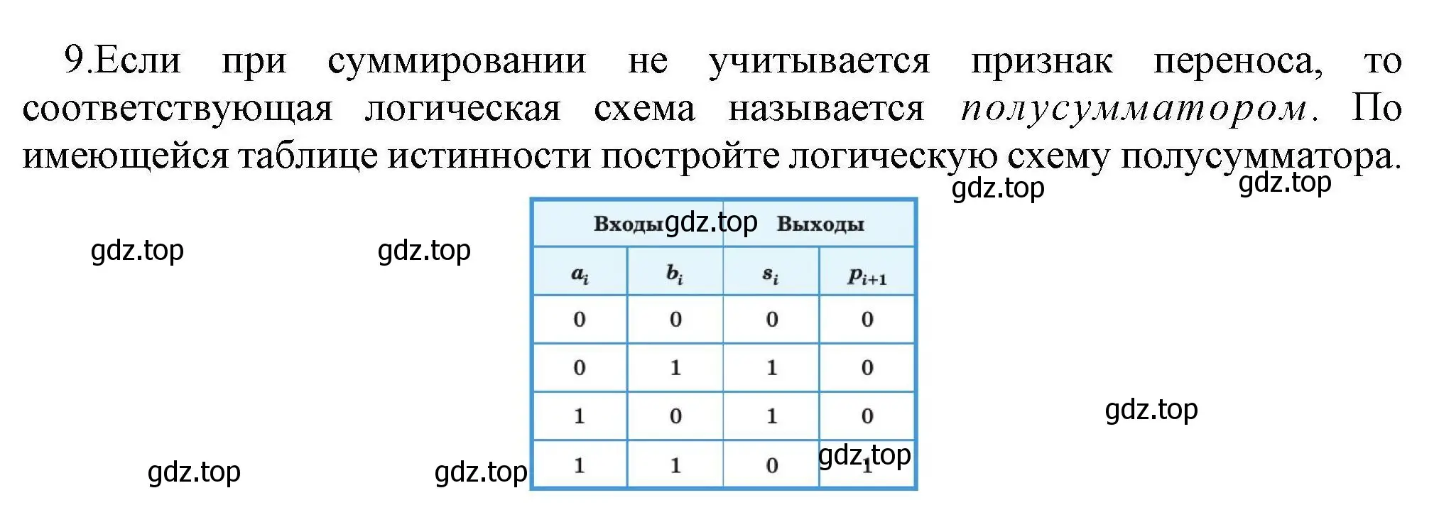 Решение номер 9 (страница 218) гдз по информатике 10 класс Босова, Босова, учебник