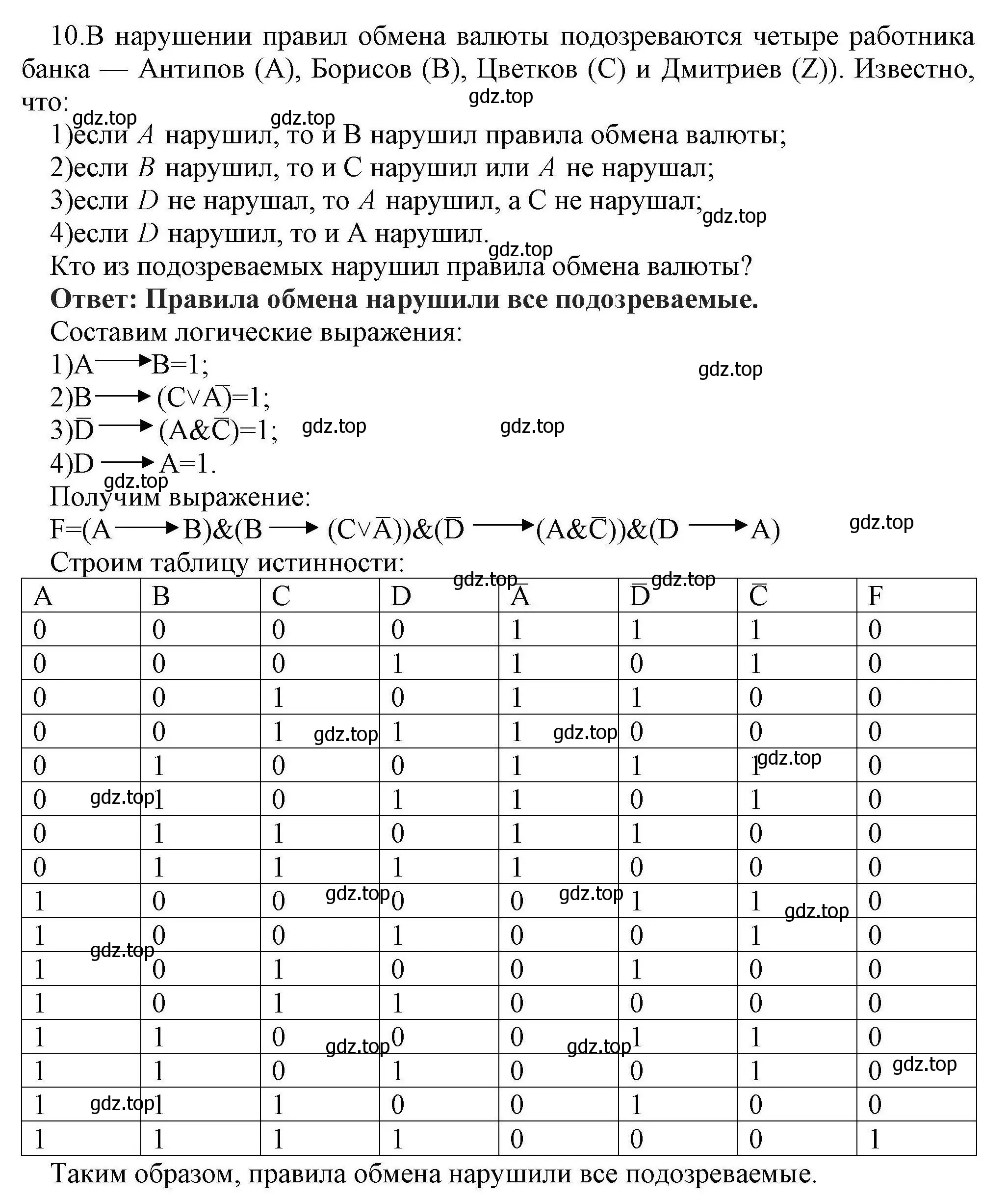 Решение номер 10 (страница 231) гдз по информатике 10 класс Босова, Босова, учебник