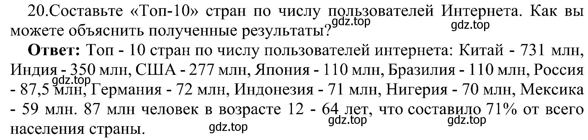 Решение номер 20 (страница 209) гдз по информатике 11 класс Босова, Босова, учебник