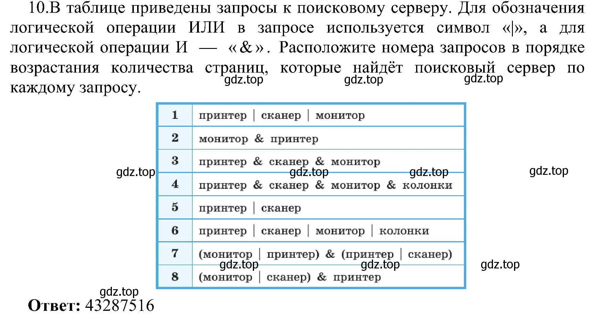 Решение номер 10 (страница 226) гдз по информатике 11 класс Босова, Босова, учебник