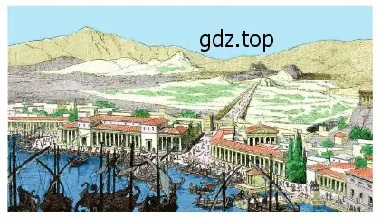 Рисунок. Порт Пирея. Афины. Современный рисунок