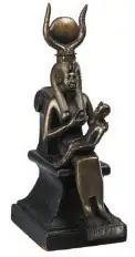 Рисунок. Исида с младенцем Гором. Древнеегипетская скульптура