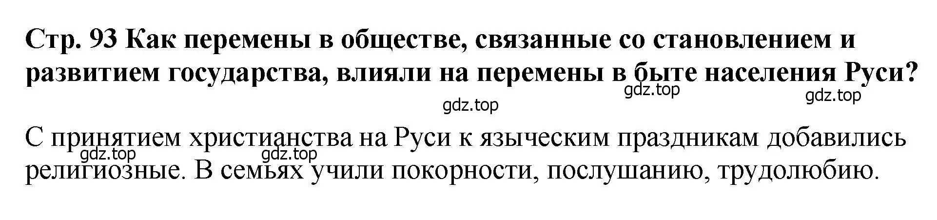 Решение  ✔ (страница 93) гдз по истории России 6 класс Арсентьев, Данилов, учебник 1 часть