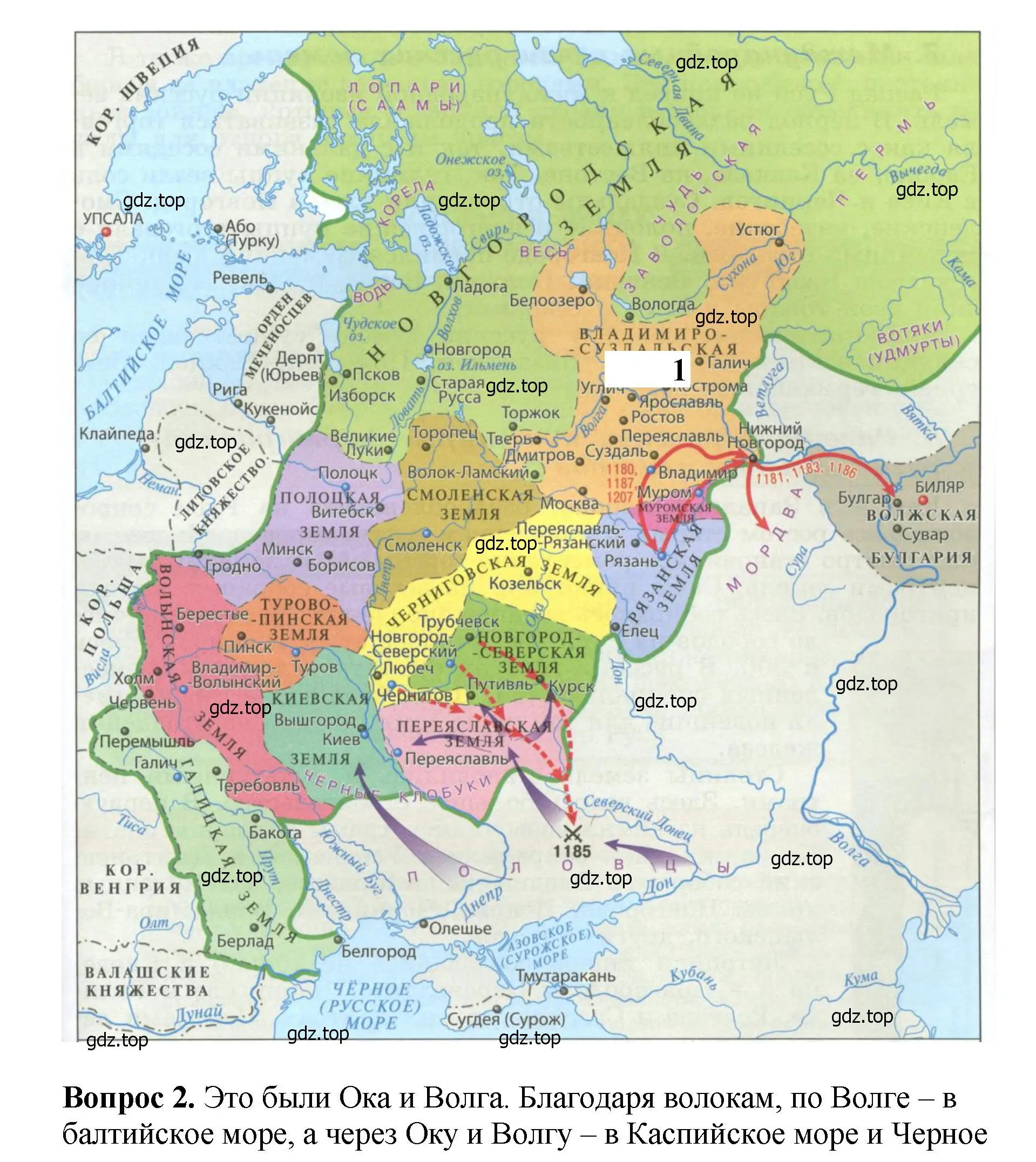 Решение номер 2 (страница 115) гдз по истории России 6 класс Арсентьев, Данилов, учебник 1 часть