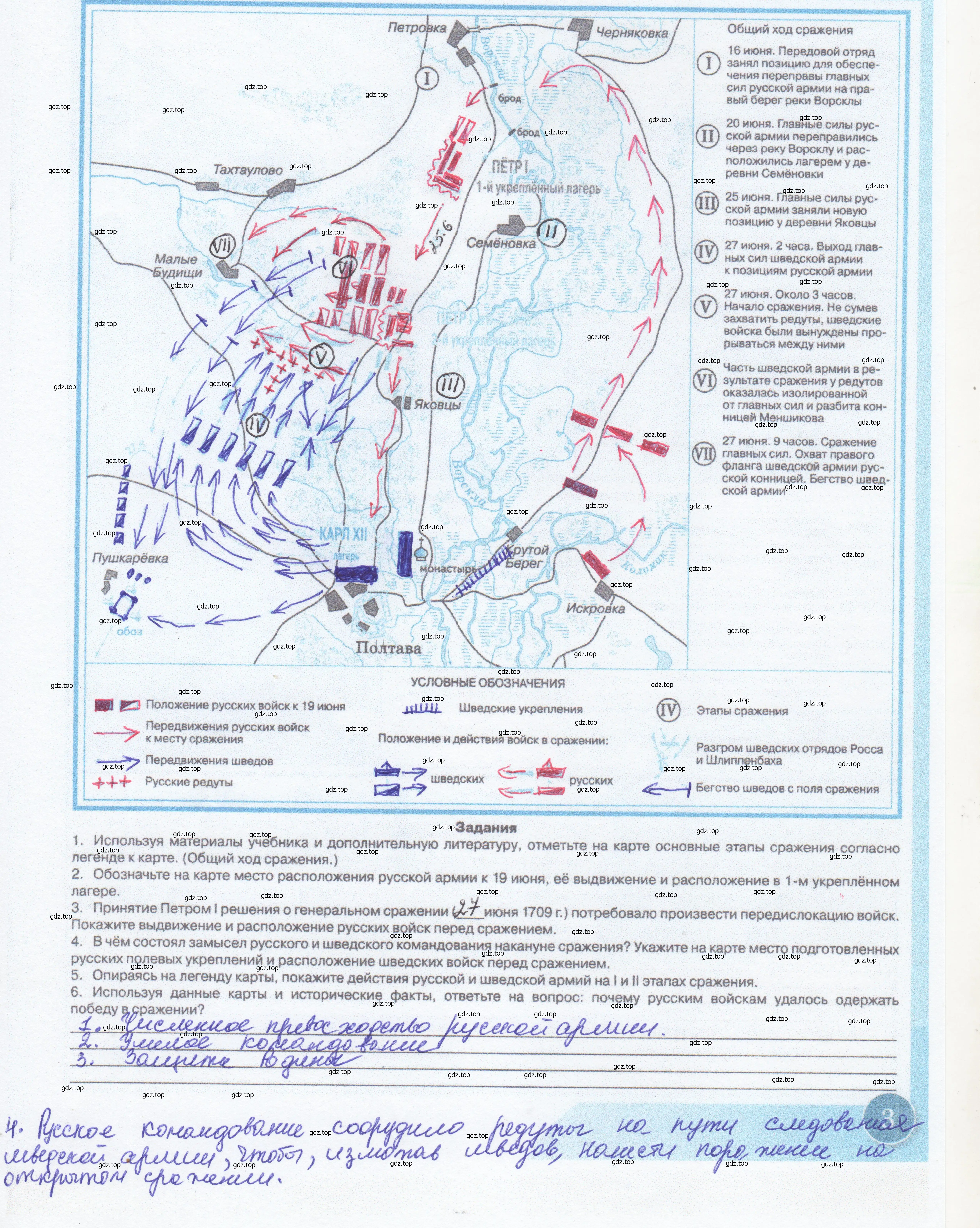 Решение  3 (страница 3) гдз по истории России 8 класс Тороп, Приваловский, контурные карты