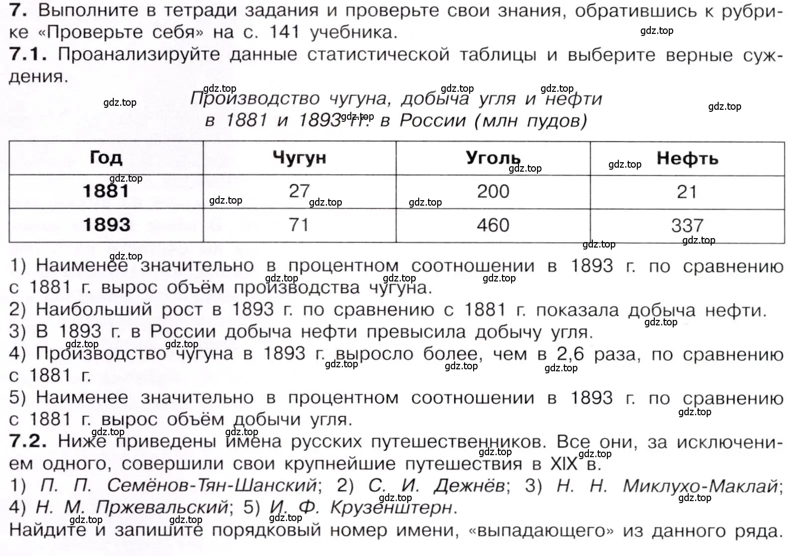 Условие номер 7 (страница 62) гдз по истории 9 класс Арсентьев, Данилов, учебник 2 часть