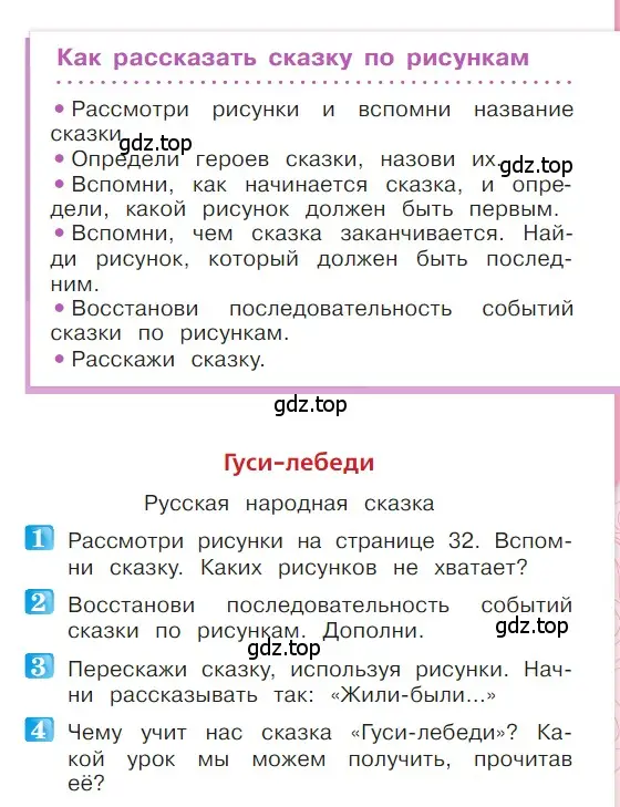 Условие  31 (страница 31) гдз по литературе 1 класс Климанова, Горецкий, учебник 1 часть