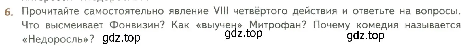 Условие номер 6 (страница 48) гдз по литературе 8 класс Коровина, Журавлев, учебник 1 часть