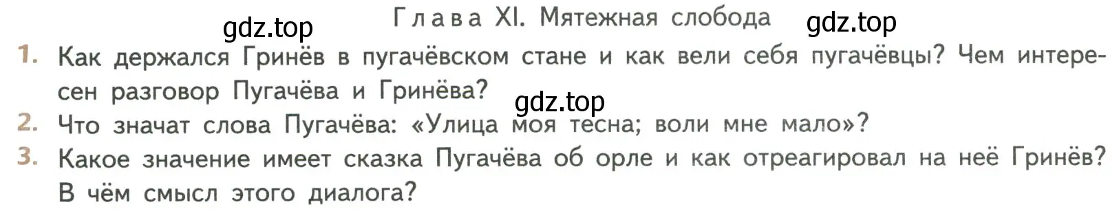 Условие  Глава XI. Мятежная слобода (страница 190) гдз по литературе 8 класс Коровина, Журавлев, учебник 1 часть