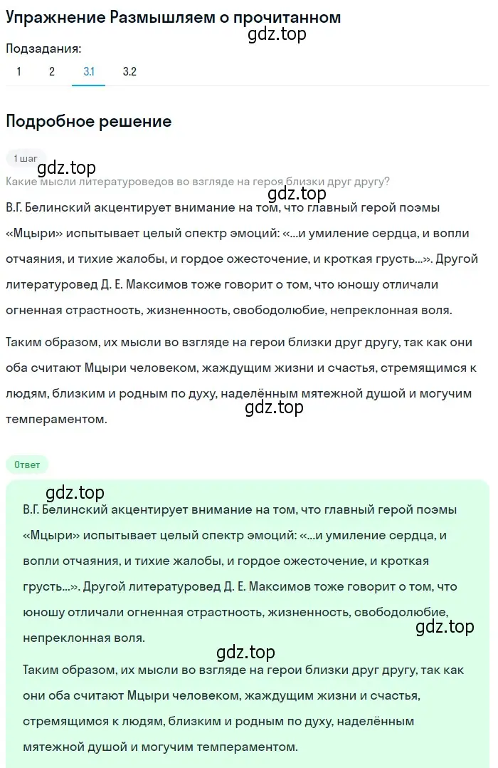 Решение номер 3 (страница 233) гдз по литературе 8 класс Коровина, Журавлев, учебник 1 часть