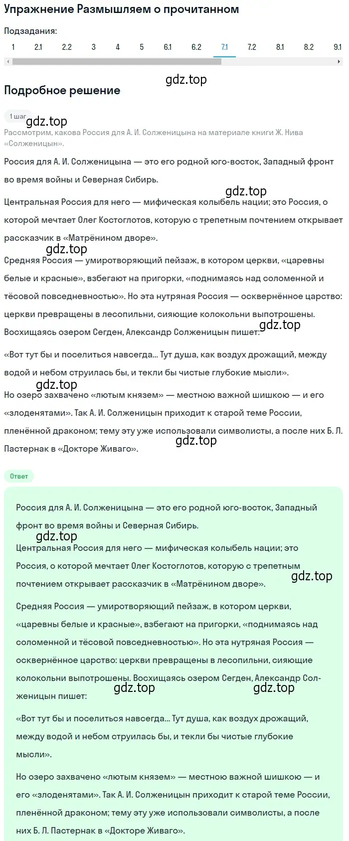 Решение номер 7 (страница 242) гдз по литературе 8 класс Коровина, Журавлев, учебник 2 часть