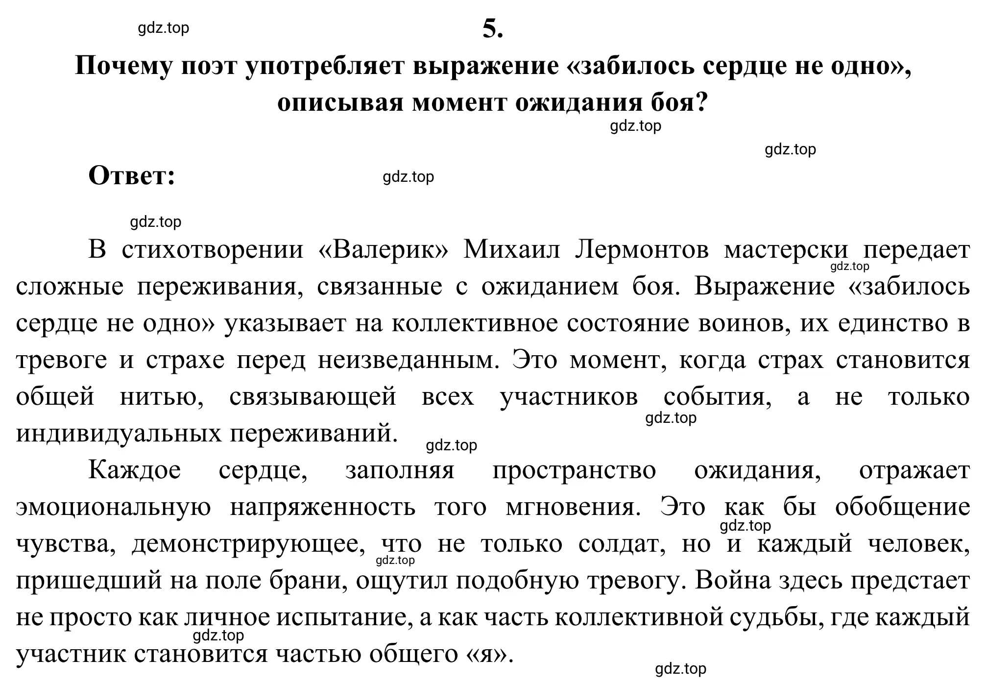 Решение 2. номер 5 (страница 204) гдз по литературе 8 класс Коровина, Журавлев, учебник 1 часть