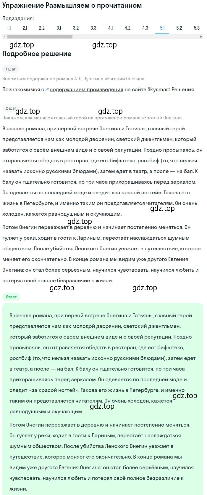 Решение номер 5 (страница 378) гдз по литературе 9 класс Коровина, Журавлев, учебник 1 часть