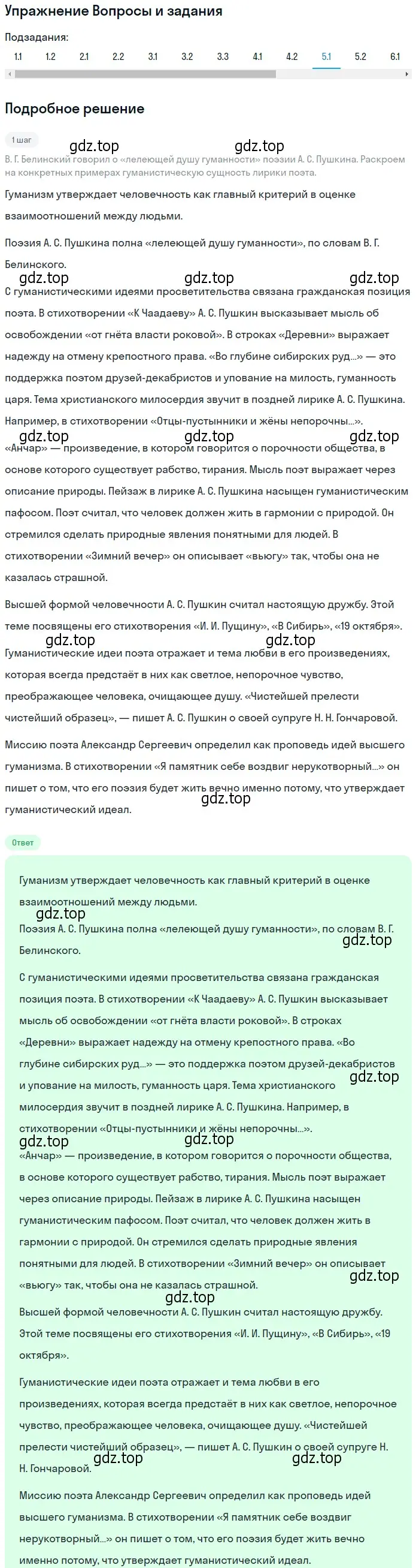 Решение номер 5 (страница 60) гдз по литературе 10 класс Курдюмова, Колокольцев, учебник