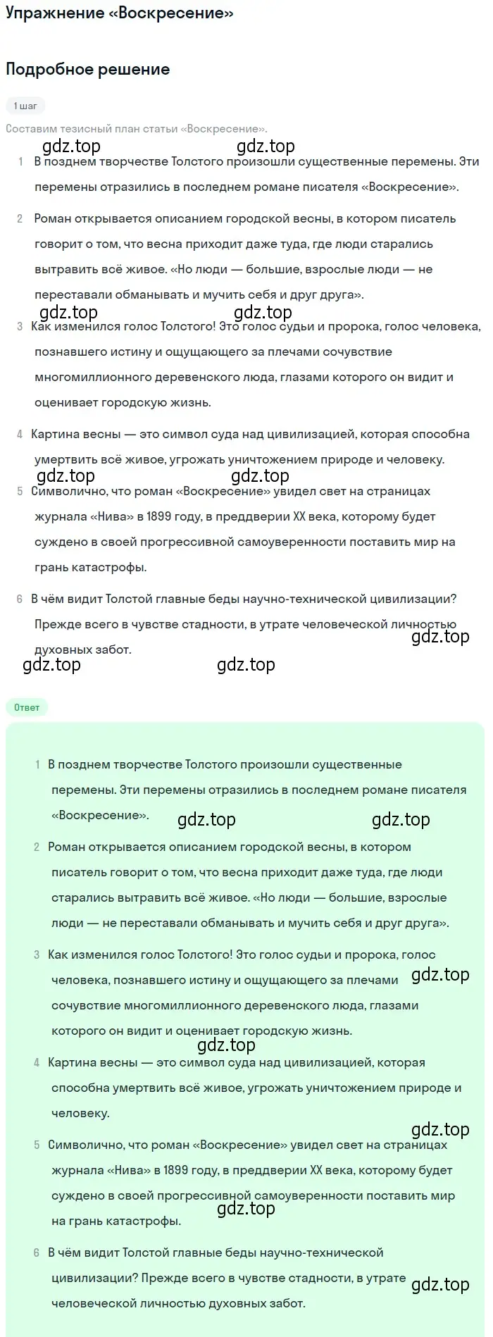 Решение  «Воскресение» (страница 221) гдз по литературе 10 класс Лебедев, учебник 2 часть