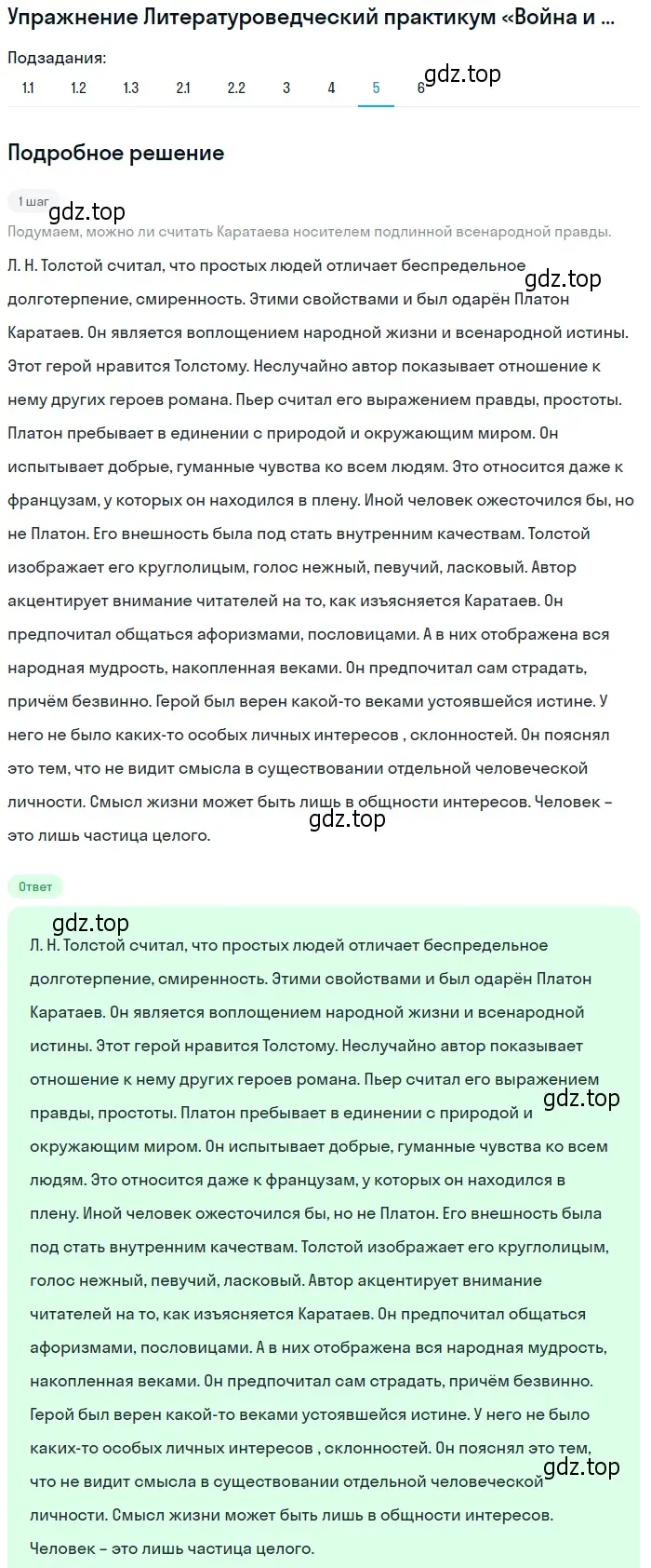 Решение номер 5 (страница 204) гдз по литературе 10 класс Лебедев, учебник 2 часть