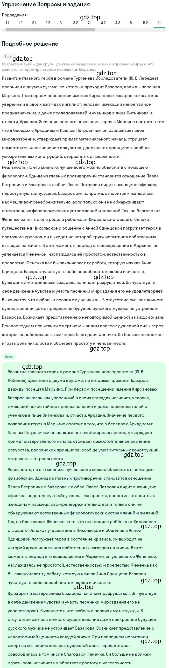 Решение номер 6 (страница 203) гдз по литературе 10 класс Зинин, Сахаров, учебник 1 часть