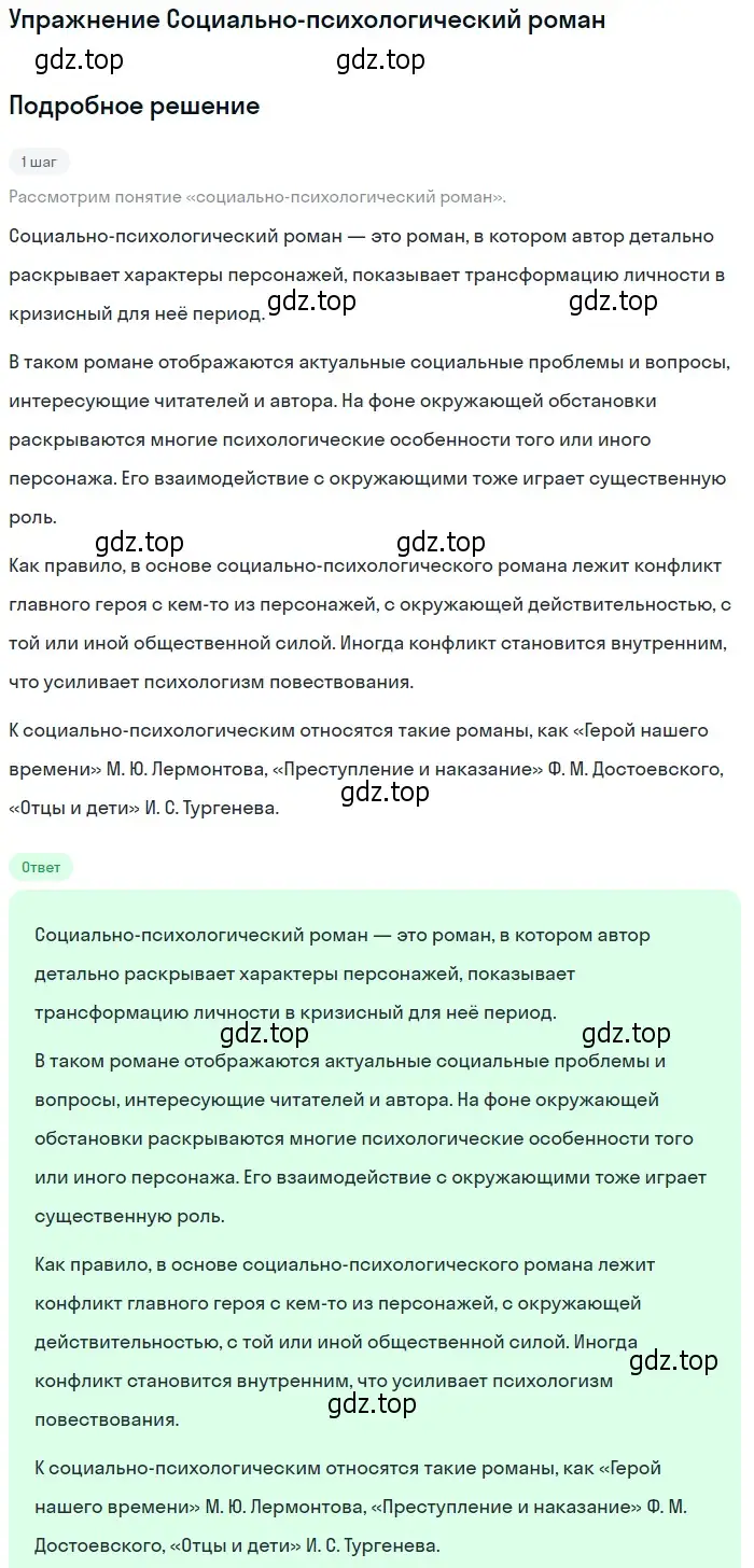 Решение  Социально-психологический роман (страница 204) гдз по литературе 10 класс Зинин, Сахаров, учебник 1 часть