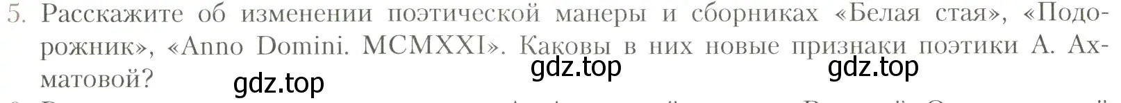 Условие номер 5 (страница 246) гдз по литературе 11 класс Коровин, Вершинина, учебник 1 часть