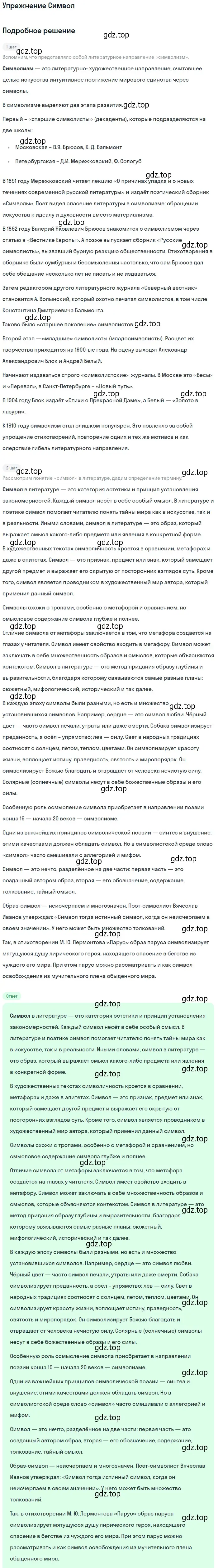 Решение  Символ (страница 40) гдз по литературе 11 класс Коровин, Вершинина, учебник 1 часть