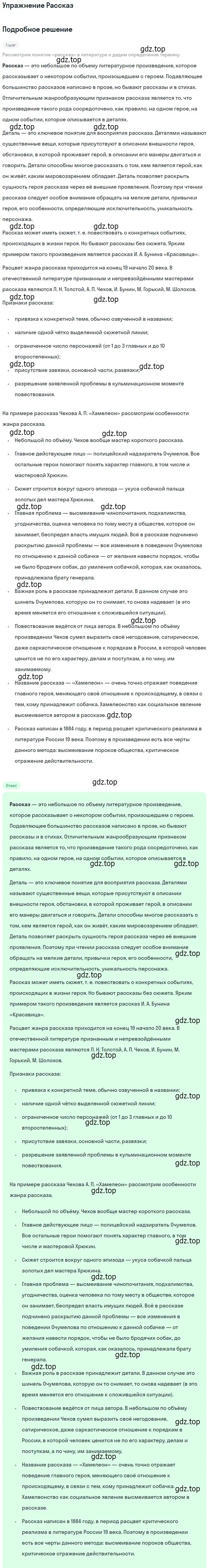 Решение  Рассказ (страница 40) гдз по литературе 11 класс Коровин, Вершинина, учебник 1 часть