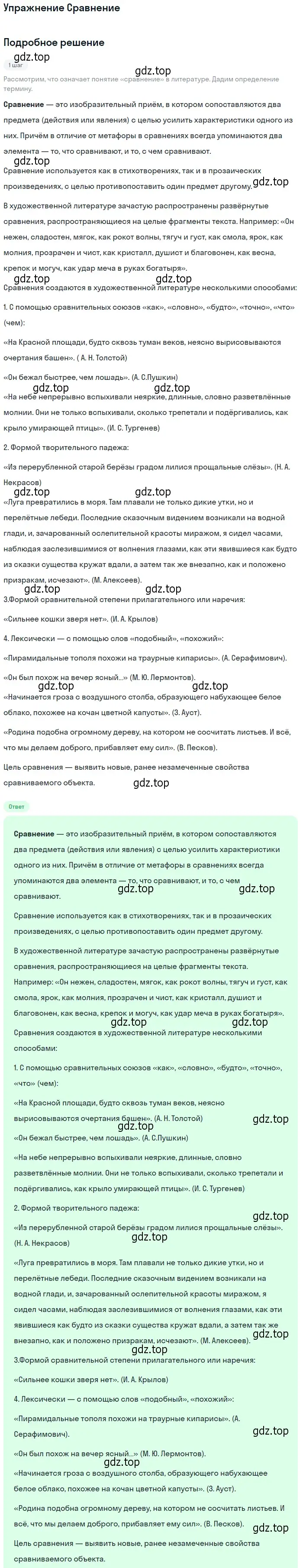 Решение  Сравнение (страница 40) гдз по литературе 11 класс Коровин, Вершинина, учебник 1 часть