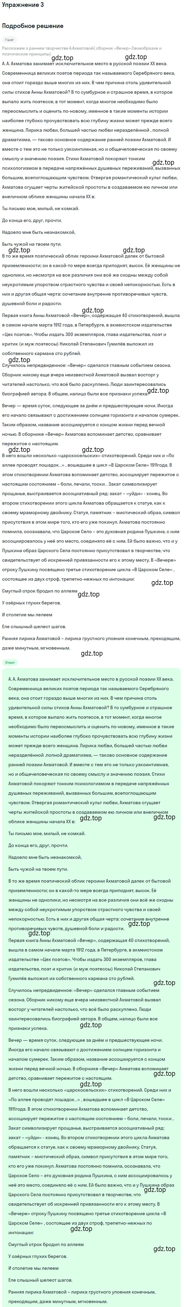 Решение номер 3 (страница 246) гдз по литературе 11 класс Коровин, Вершинина, учебник 1 часть