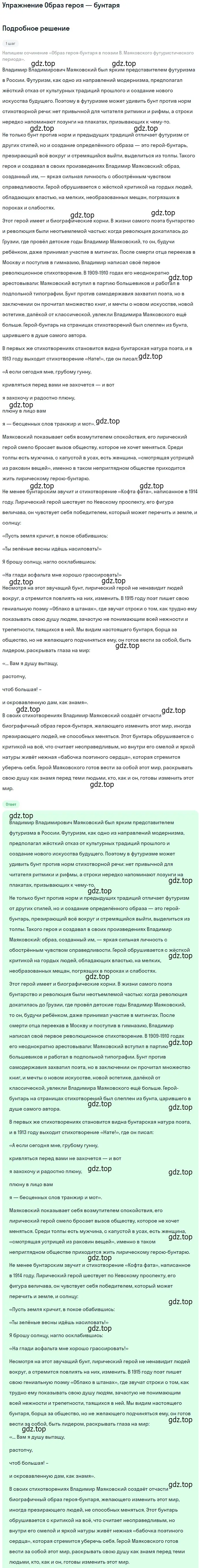 Решение  Образ героя — бунтаря (страница 293) гдз по литературе 11 класс Коровин, Вершинина, учебник 1 часть