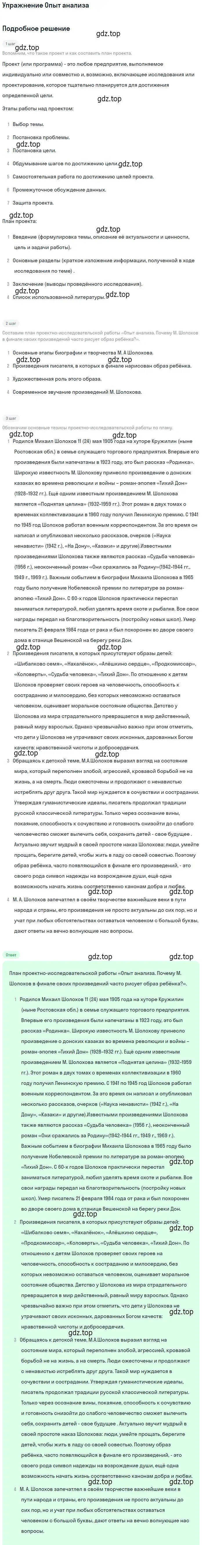 Решение  Опыт анализа (страница 104) гдз по литературе 11 класс Коровин, Вершинина, учебник 2 часть